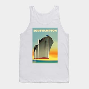 Southampton cruise liner vintage style travel poster Tank Top